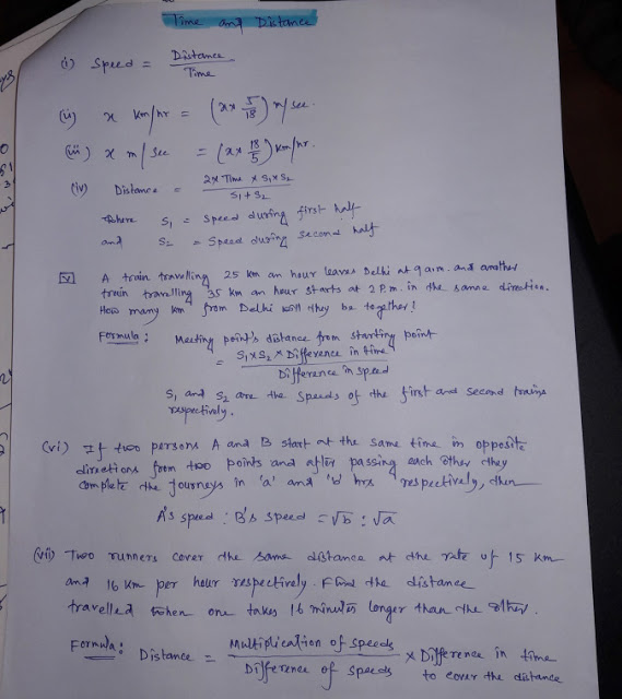 Time and Distance Formula